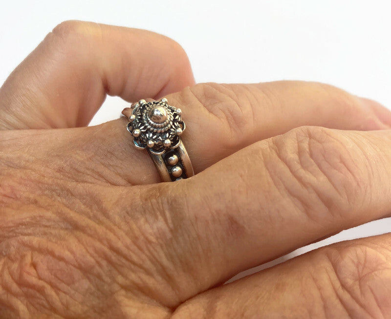 Sterling zilveren ring met Zeeuwse knoop