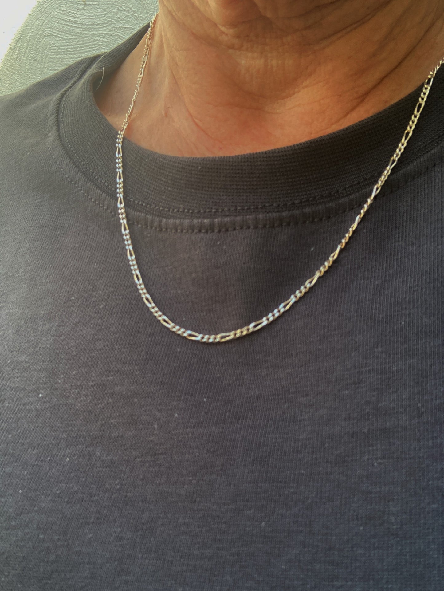Figaro-Herrenhalskette aus Sterlingsilber – Gliederkette für den modebewussten Mann