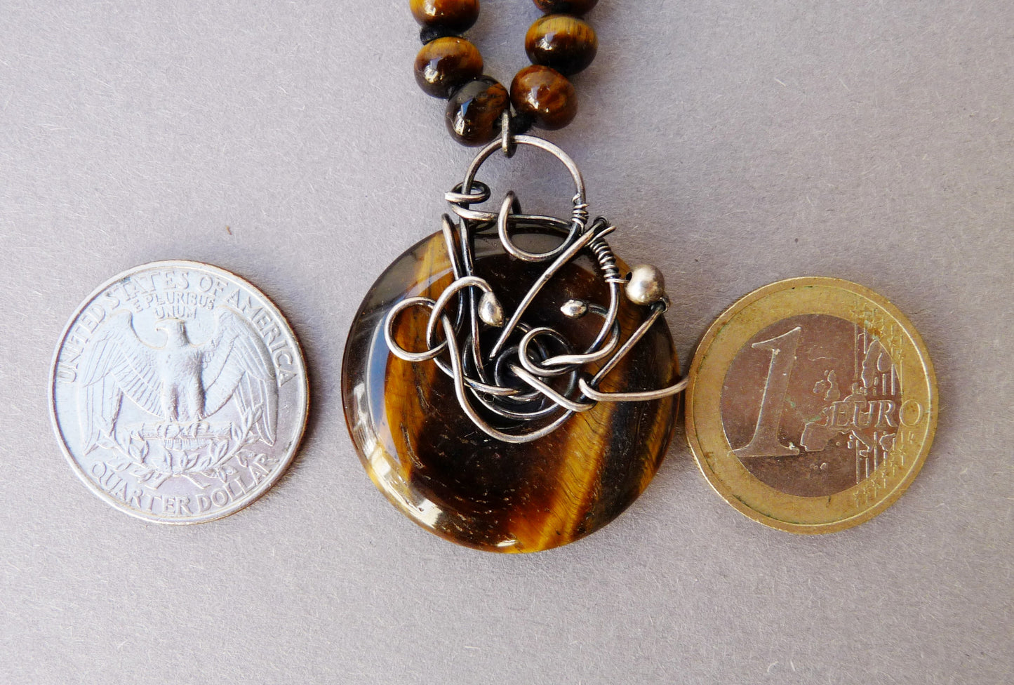 Herrenkette mit Tigerauge – Perlenkette für Männer