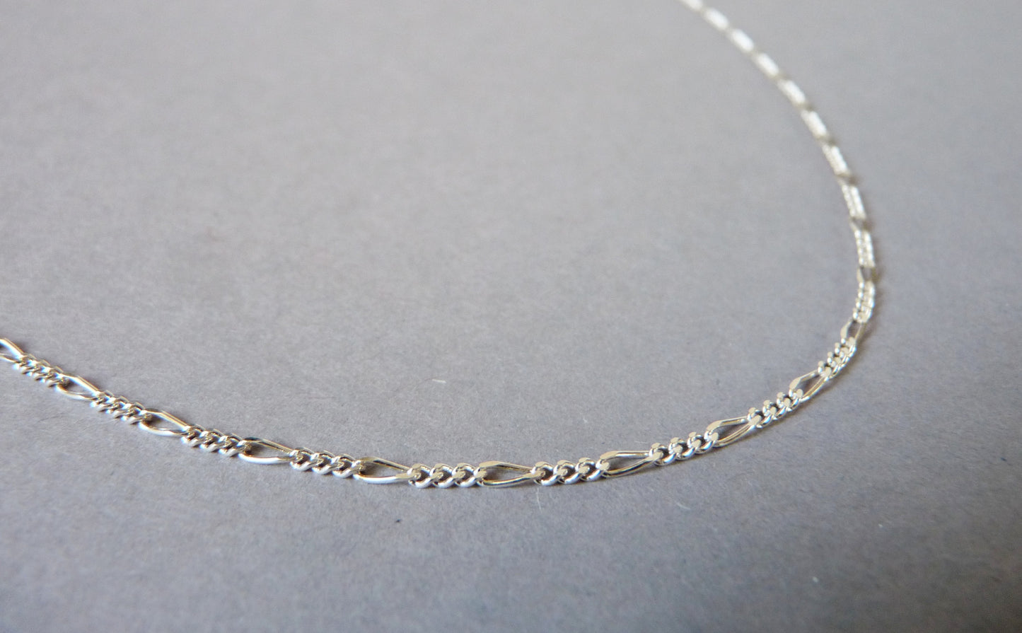 Figaro-Herrenhalskette aus Sterlingsilber – Gliederkette für den modebewussten Mann