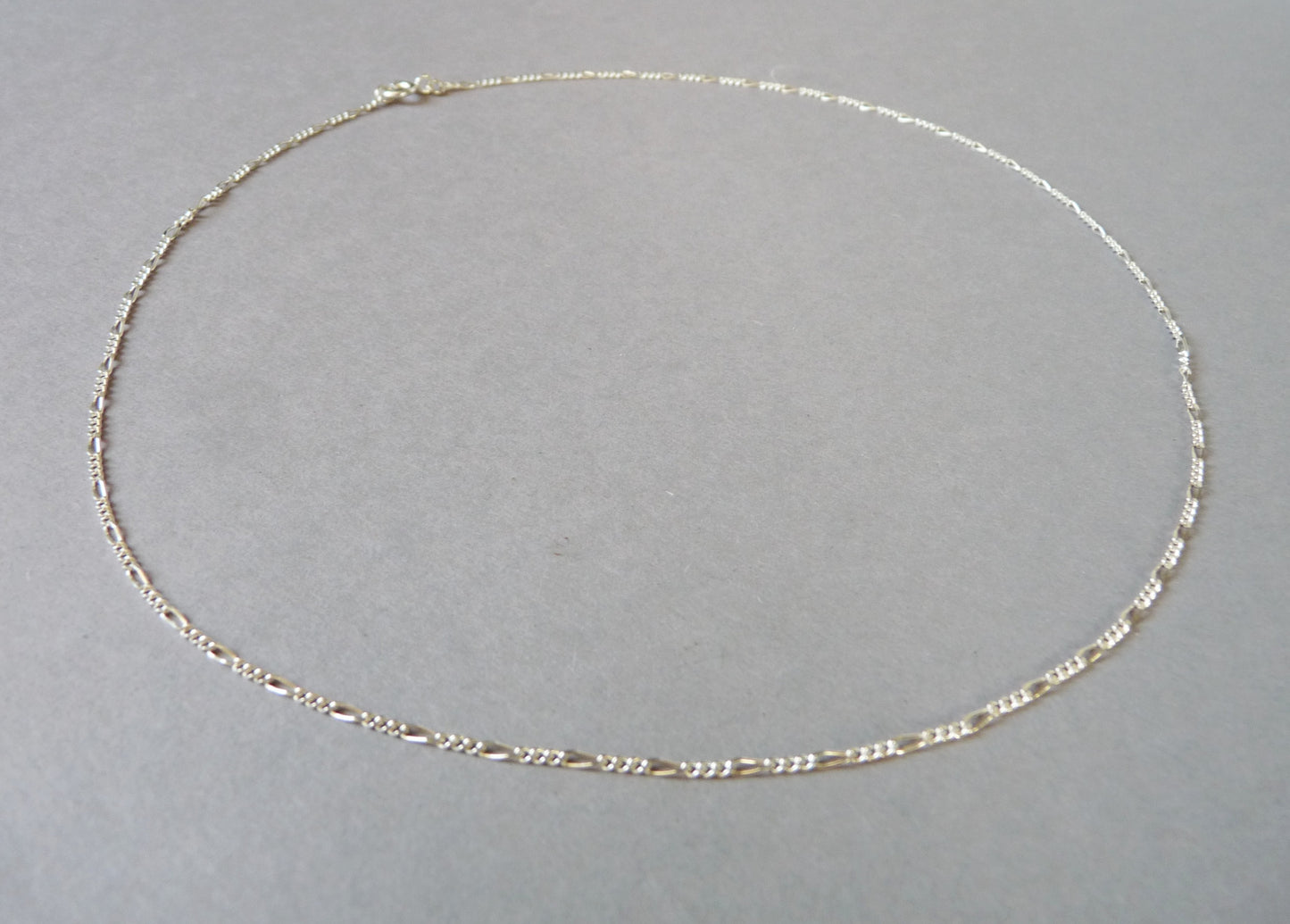 mens chain necklace figaro style, 2.1 mm