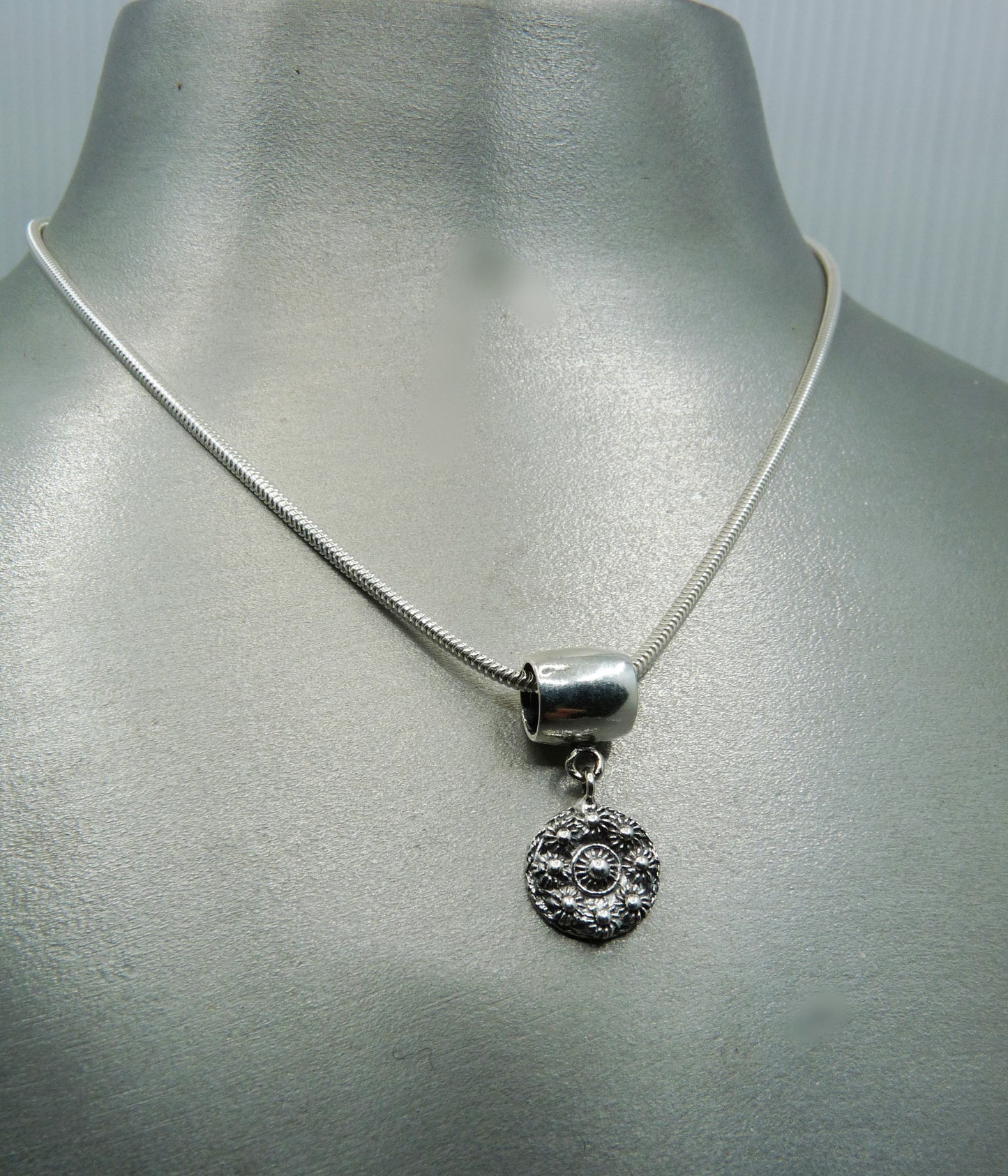 Pandora pendant with Goes button, traditional jewelry from the Netherlands