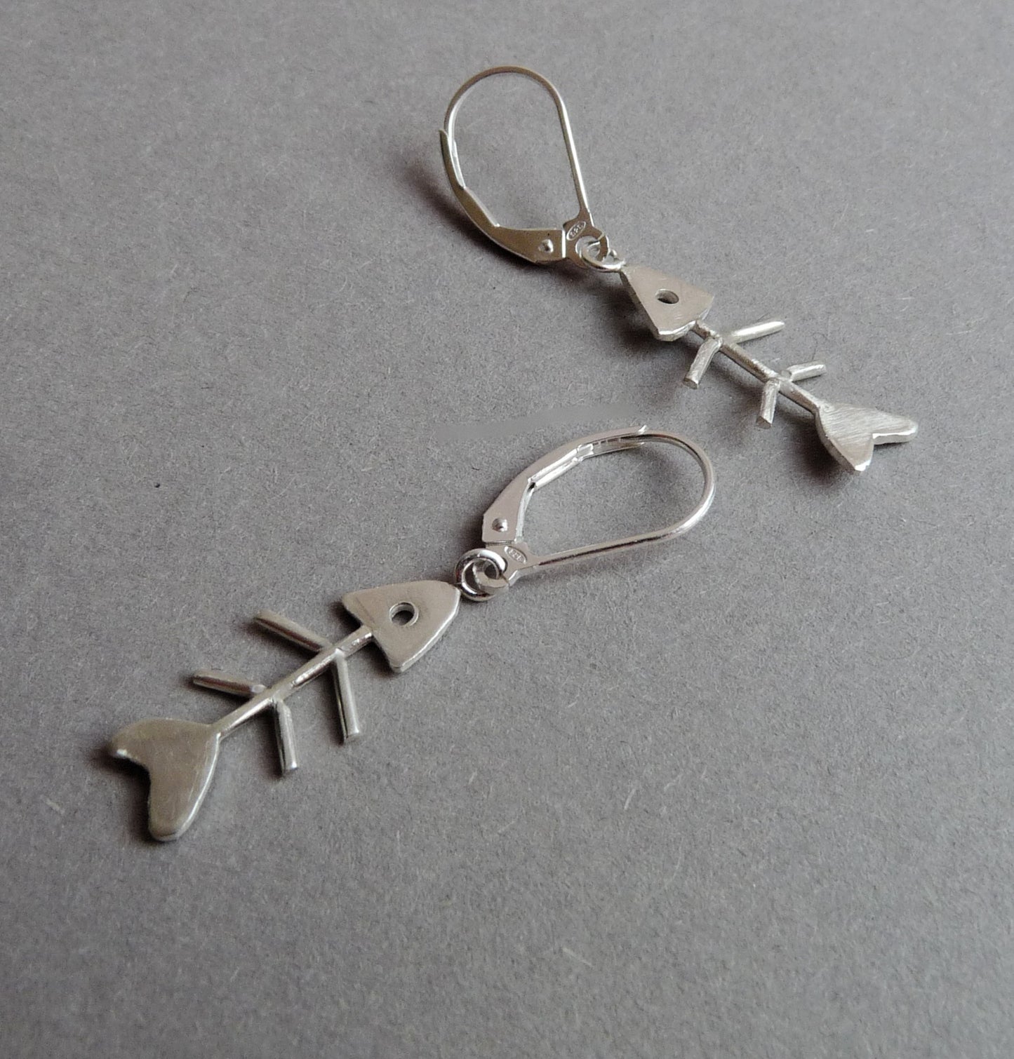 Zilveren visgraat oorbellen - Zuiver op de graat