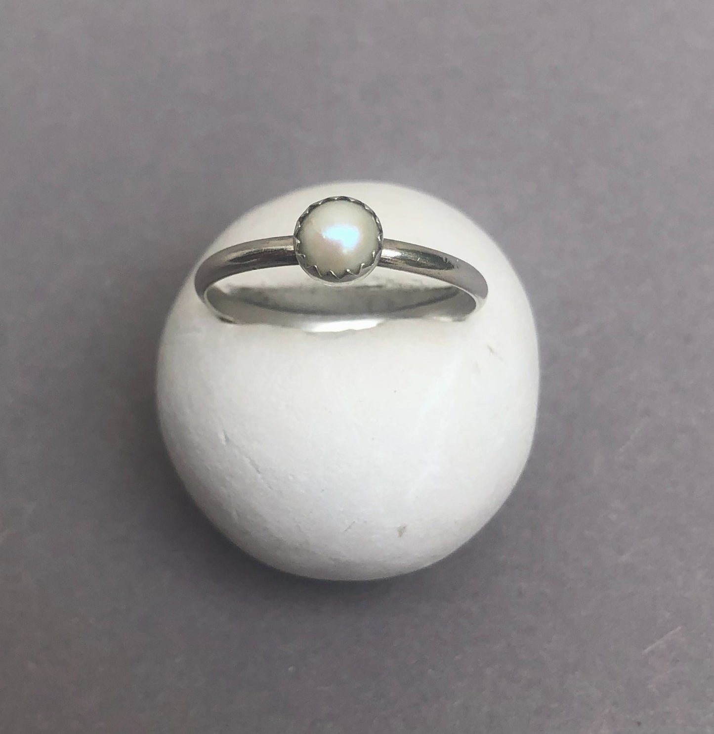 Schiebering aus Sterlingsilber mit Süßwasserperle