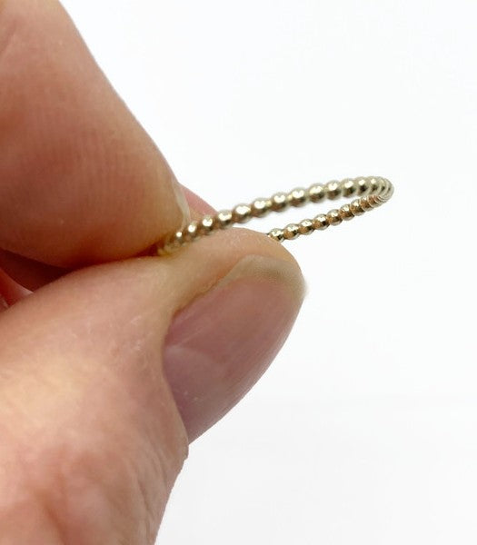 14k Gouden pareldraad stapelring