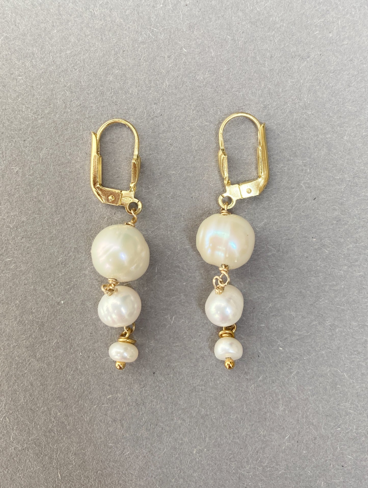 14K Goldfilled oorbellen met Zoetwaterparels