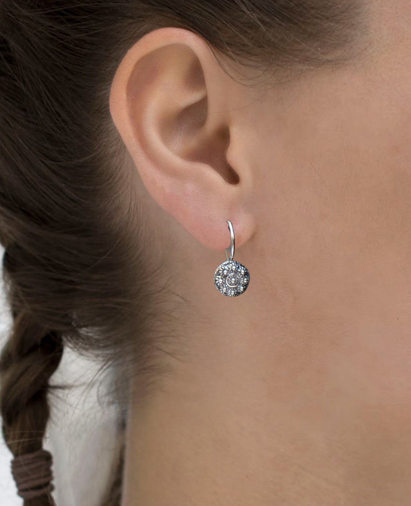 Gänse-Knoten-Ohrringe aus Sterlingsilber