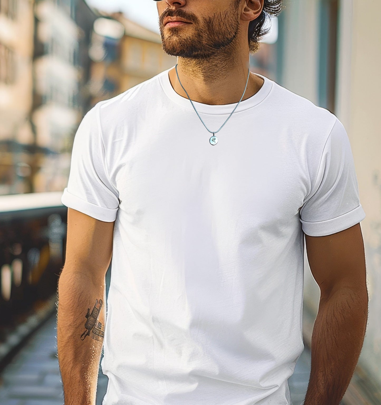 Herrenhalskette – Recyceltes Silber mit „Ein Hauch von Gold“