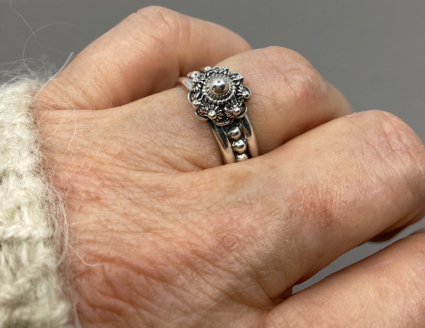 Sterling zilveren ring met Zeeuwse knoop
