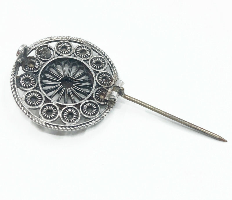 Antiek Zilveren "Goes" / Zeeuwse Knoop Broche