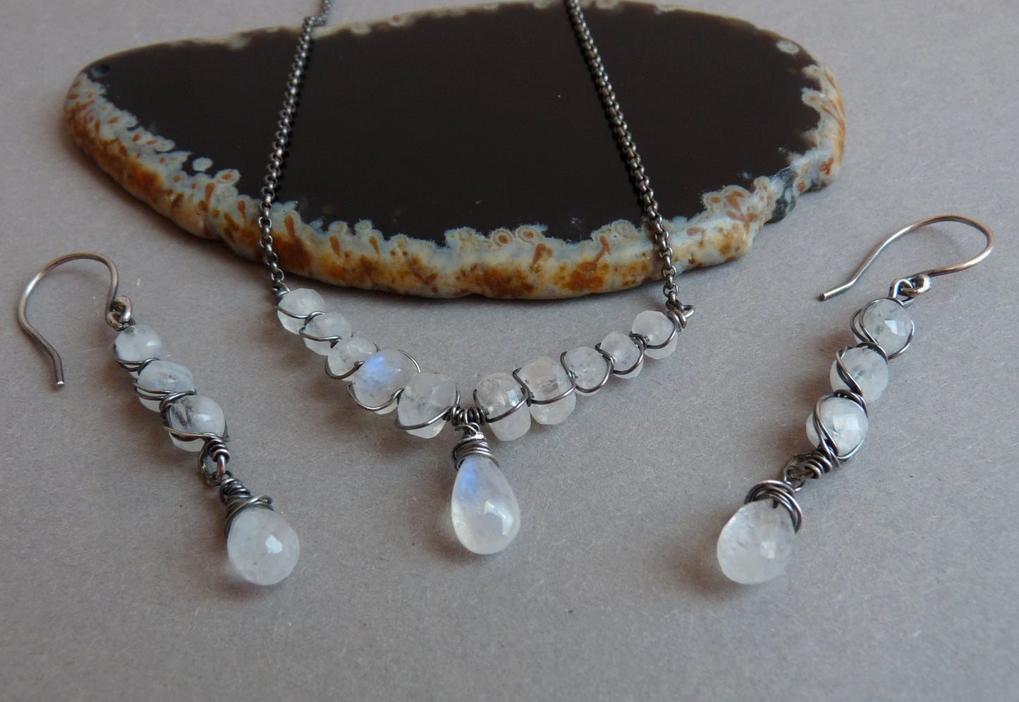 Brautschmuckset mit Mondstein – Bezaubernder Mondscheinglanz