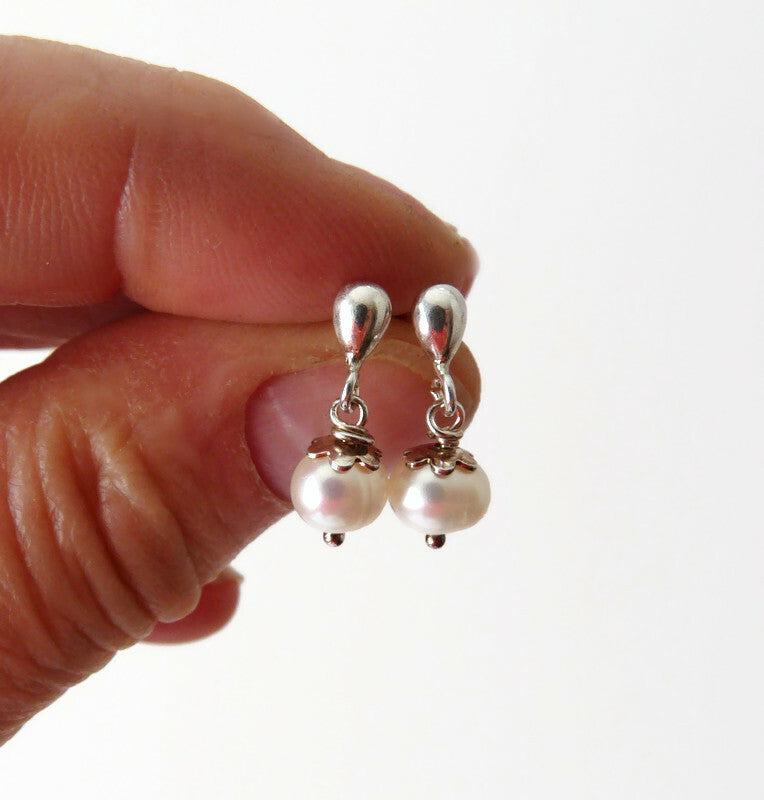 Brautschmuckset | Ohrklemme und Perlenohrringe