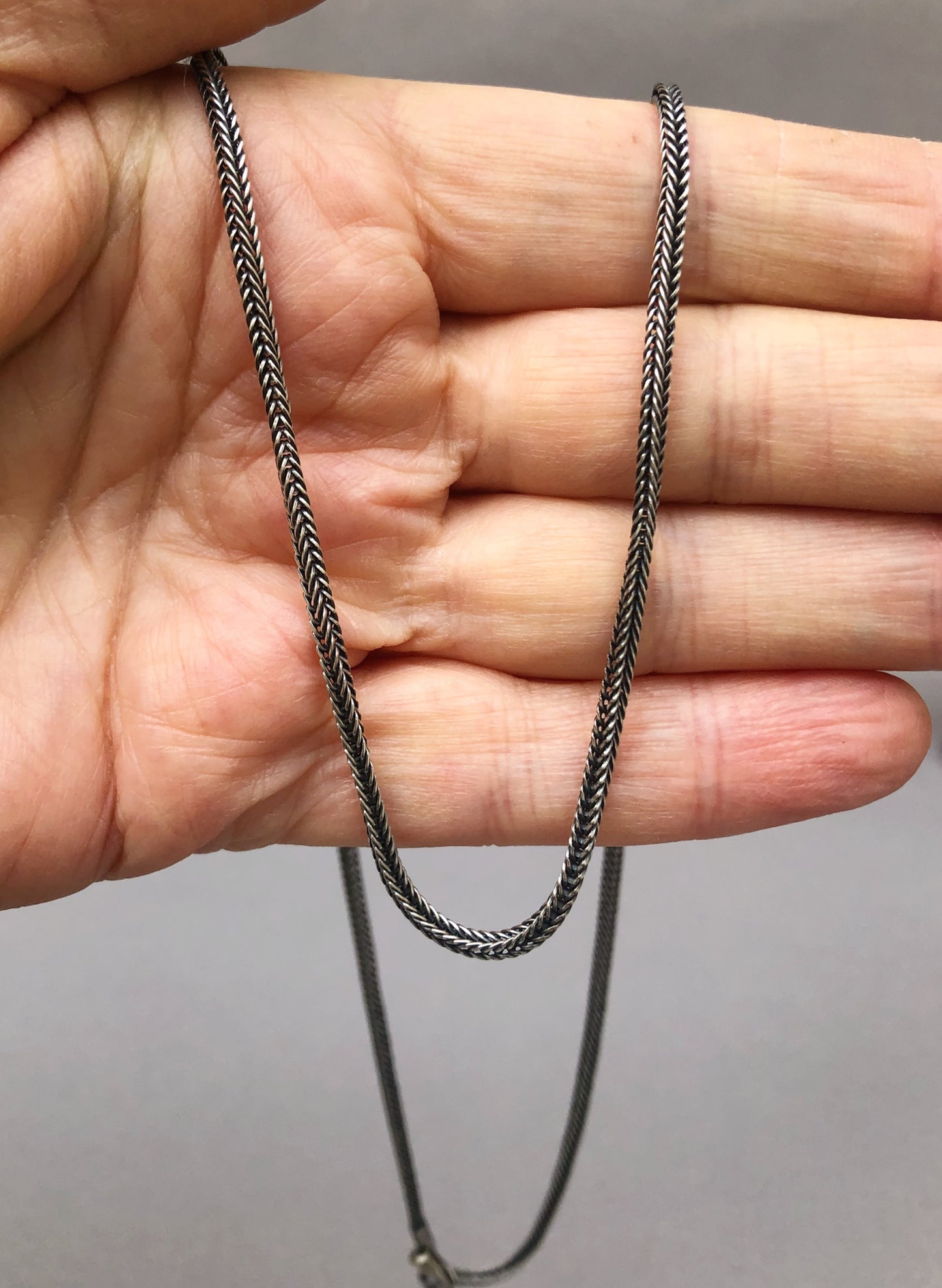 Zilveren schakel ketting voor Mannen – Vossenstaart