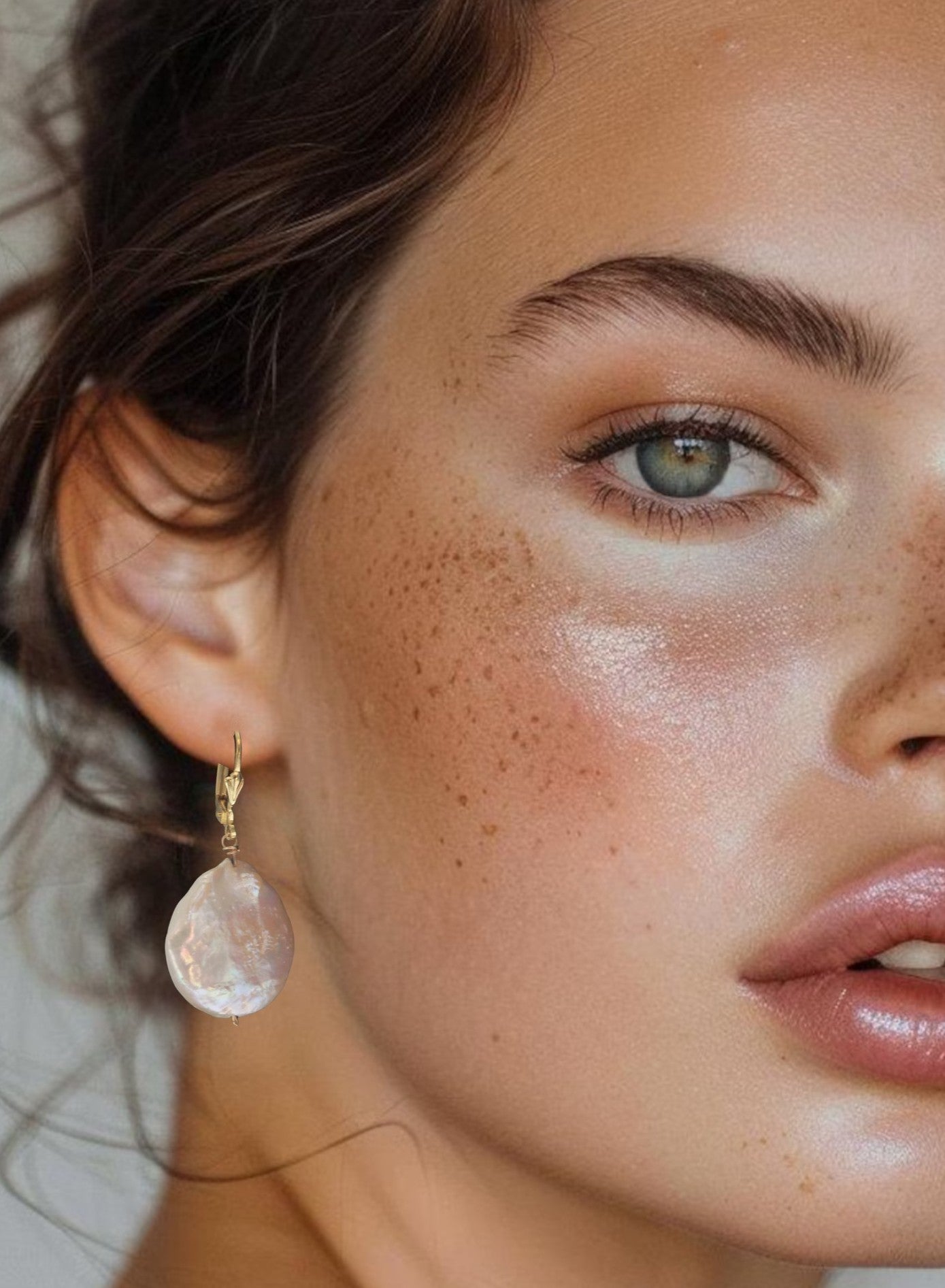 gouden parel oorbellen romantisch