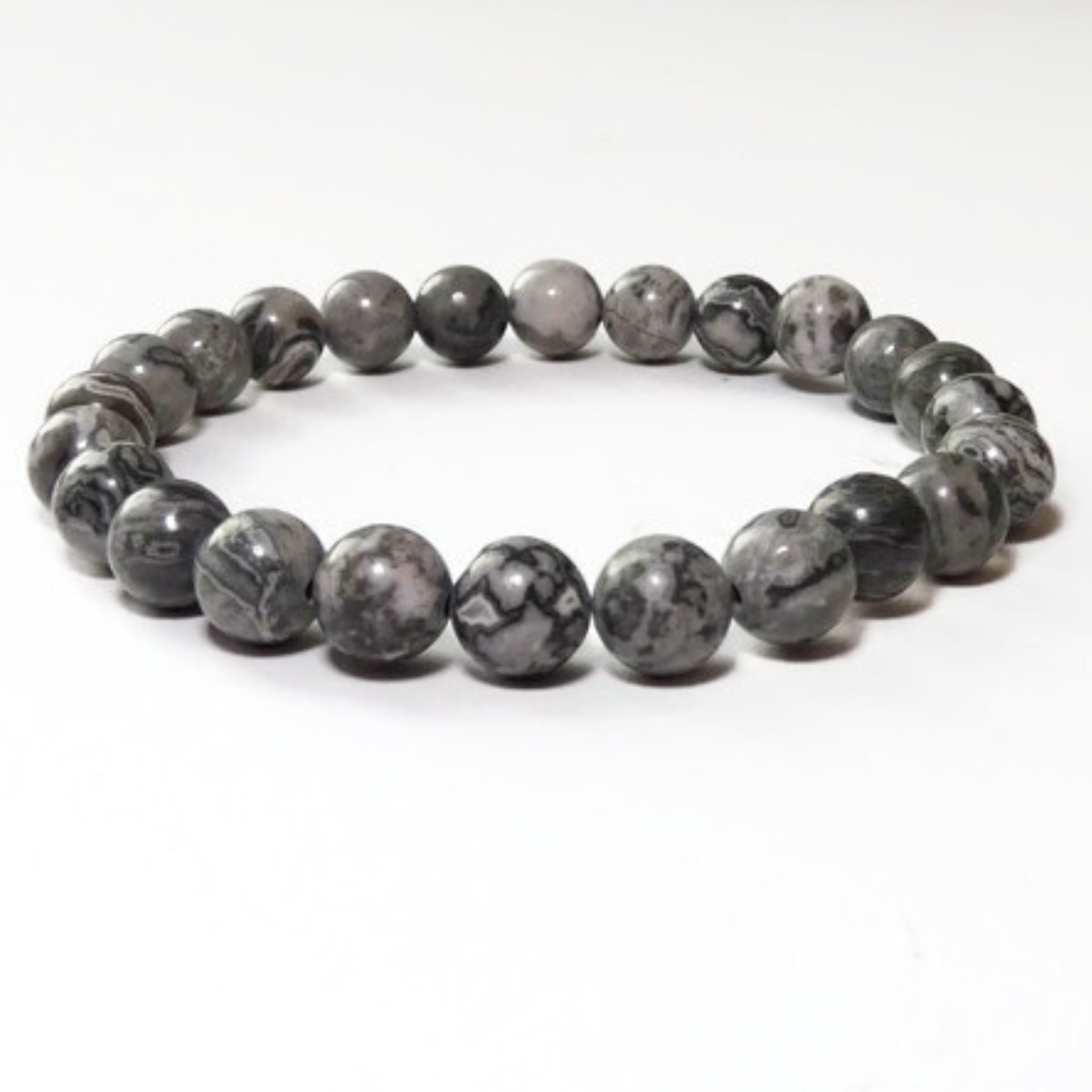 Picasso jaspis armband – natuursteen kralen (8 mm)