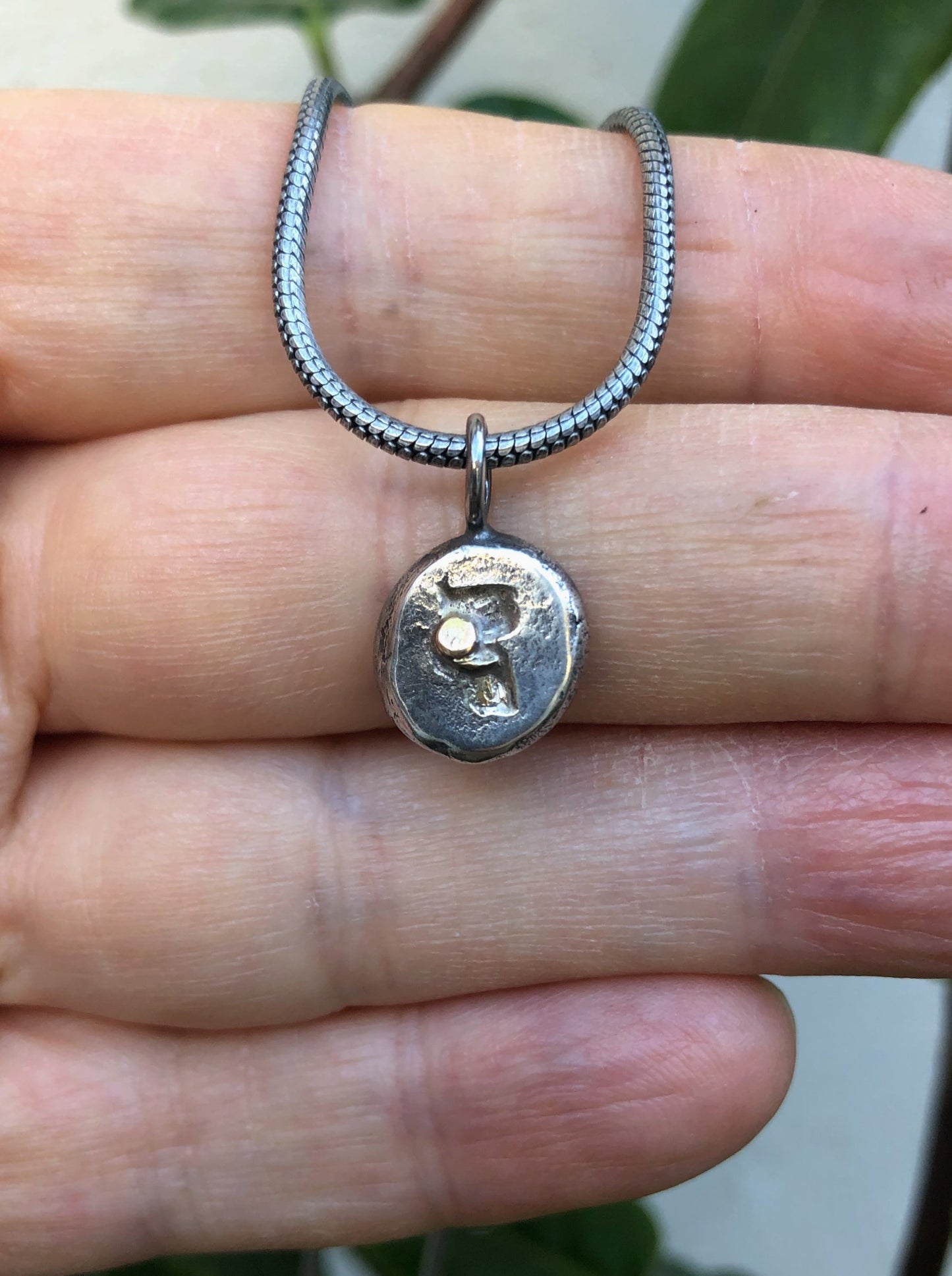 Herrenhalskette – Recyceltes Silber mit „Ein Hauch von Gold“