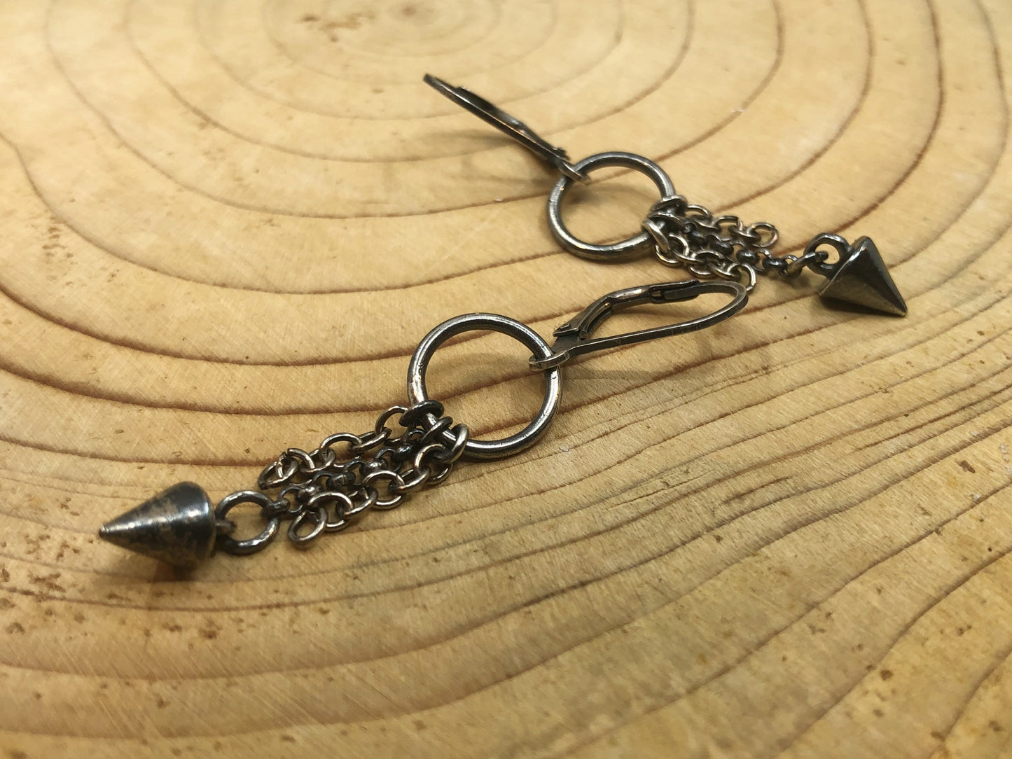 Zilveren oorbellen voor heren - trendy chain oorbellen