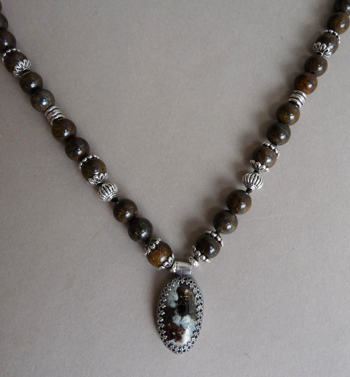 Ketting voor mannen – heren ketting met natuursteen