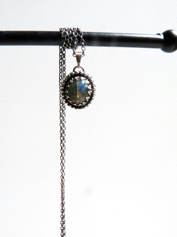 labradoriet ketting handgemaakt zilver