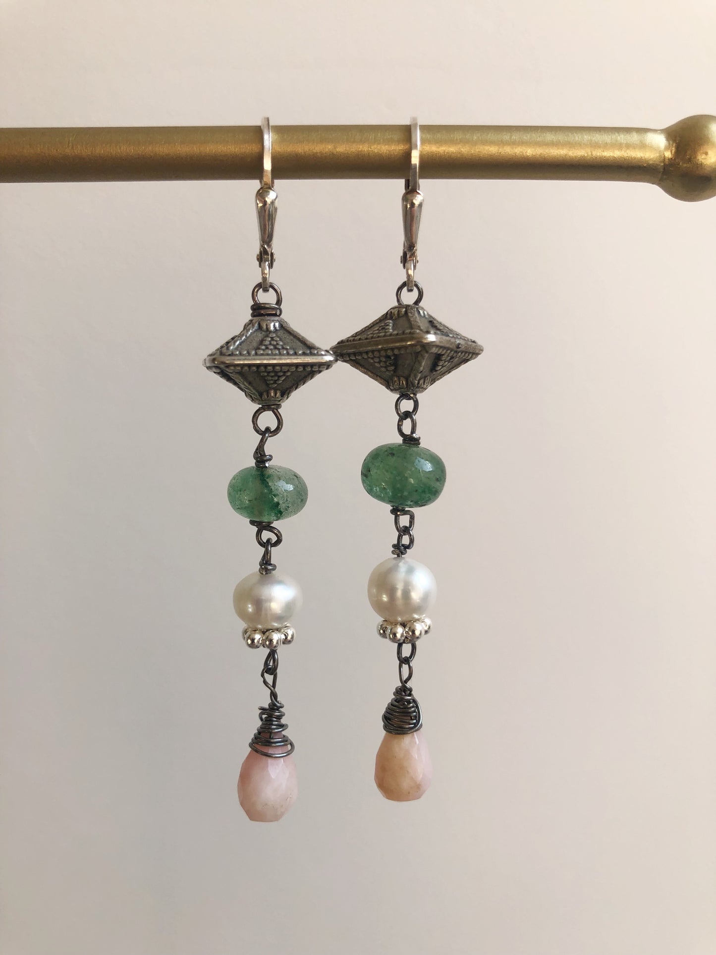 lange zilveren oorbellen