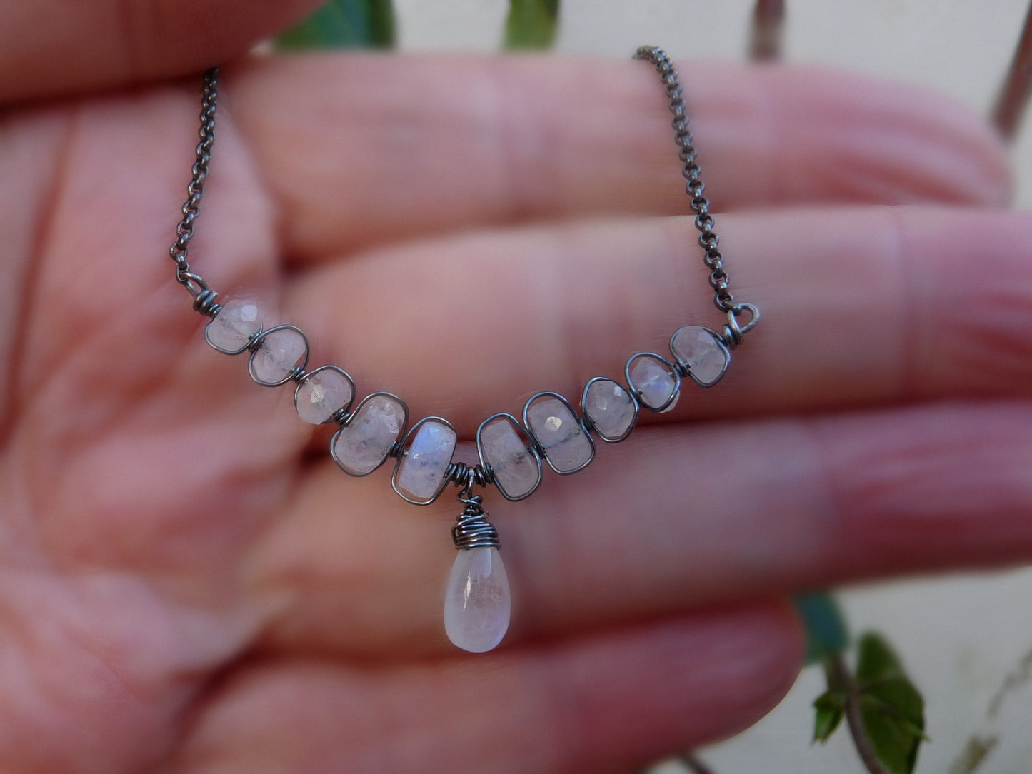 maansteen bruidssieraden set