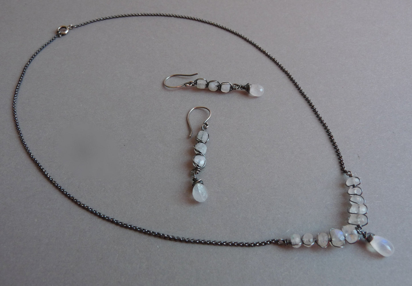 maansteen sieraden set handgemaakt