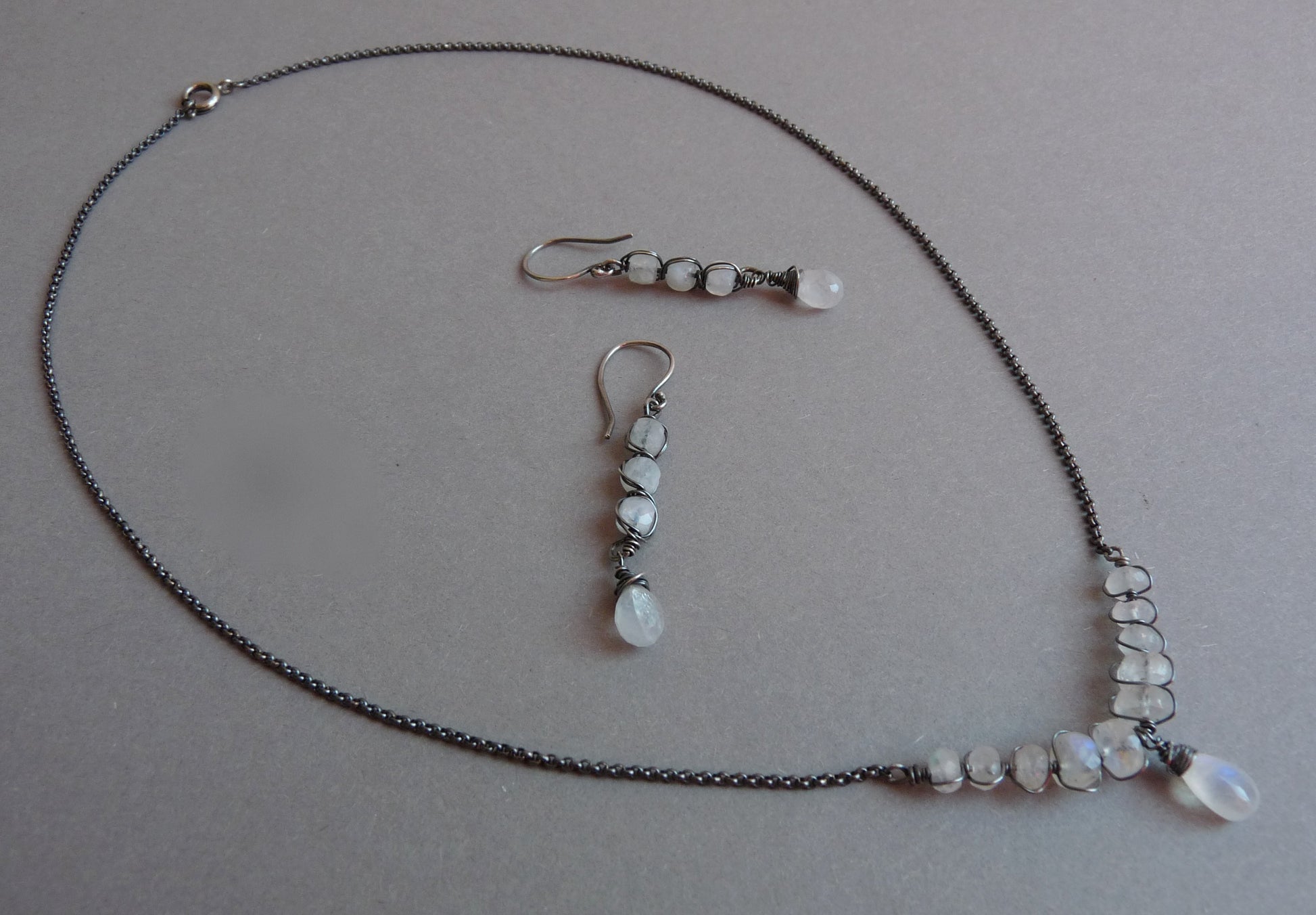 maansteen sieraden set handgemaakt