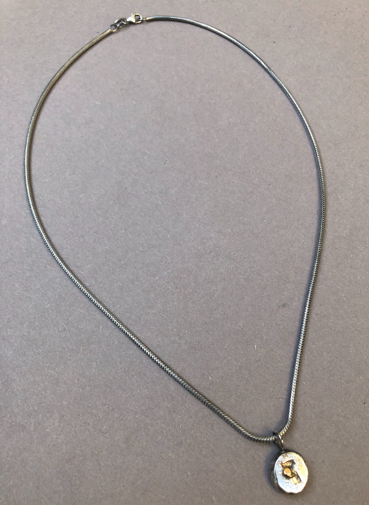 Herrenhalskette – Recyceltes Silber mit „Ein Hauch von Gold“