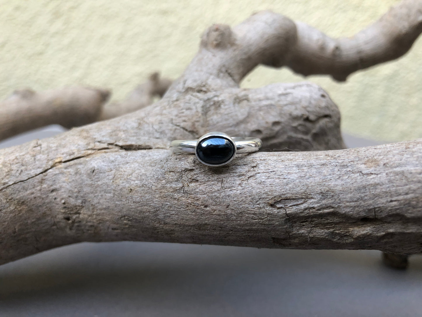 Zilveren Heren Ring met Ovale Hematiet