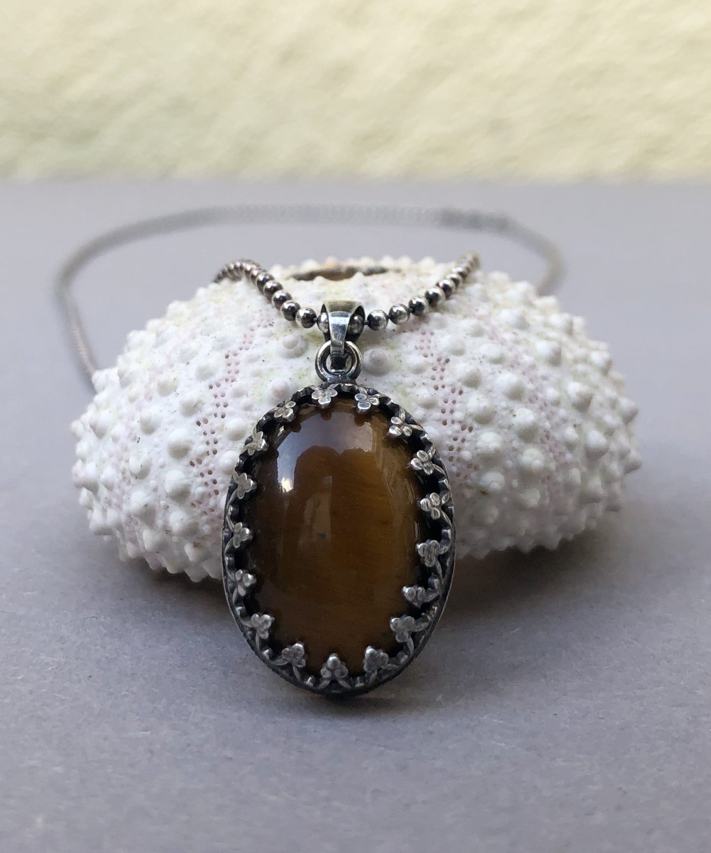 Zilveren heren ketting met Tijgeroog hanger – stoer en tijdloos