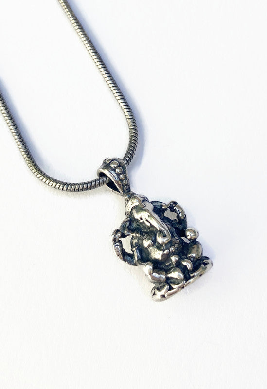 Sterling Zilveren Heren Ketting met Ganesha Hanger