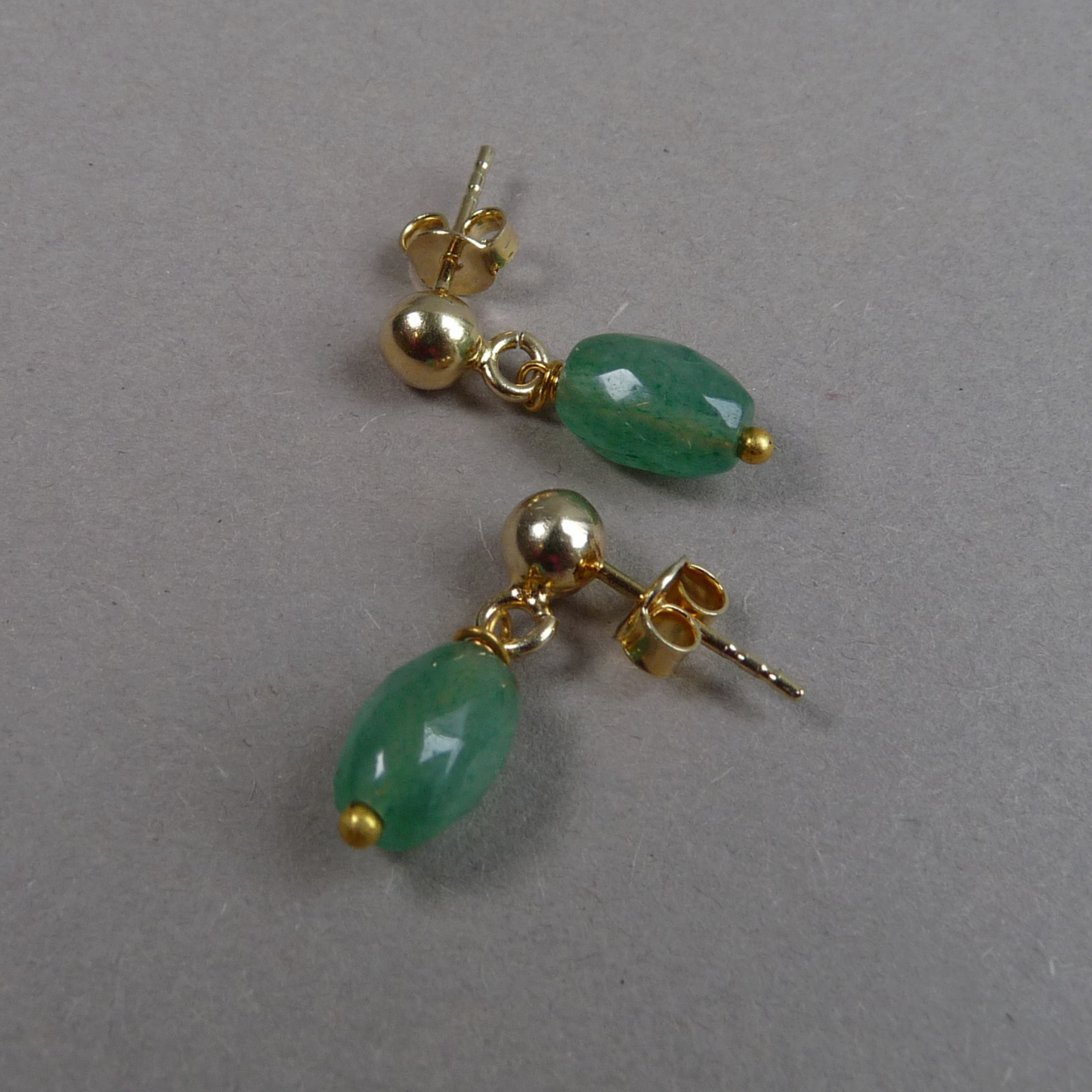 Aventurijn oorbellen met 14k goldfilled oorknopjes