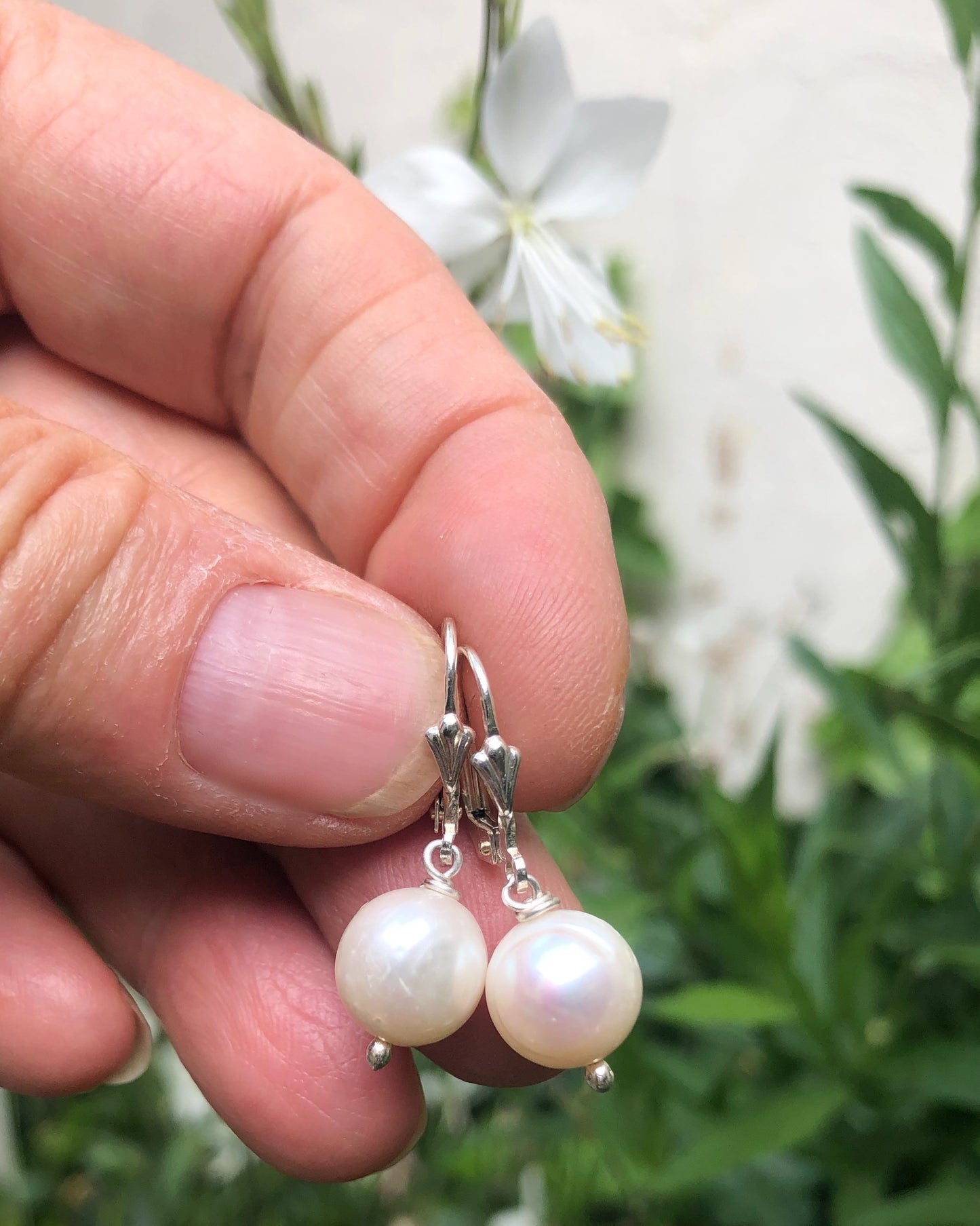 Sterling Silver Pearl Earrings