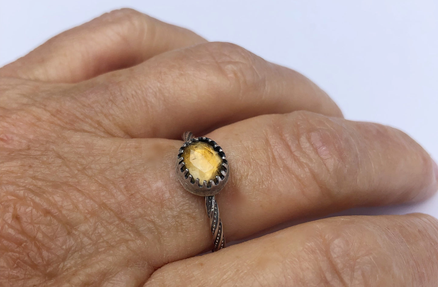 Sterling silver Citrine ring, November birthstone