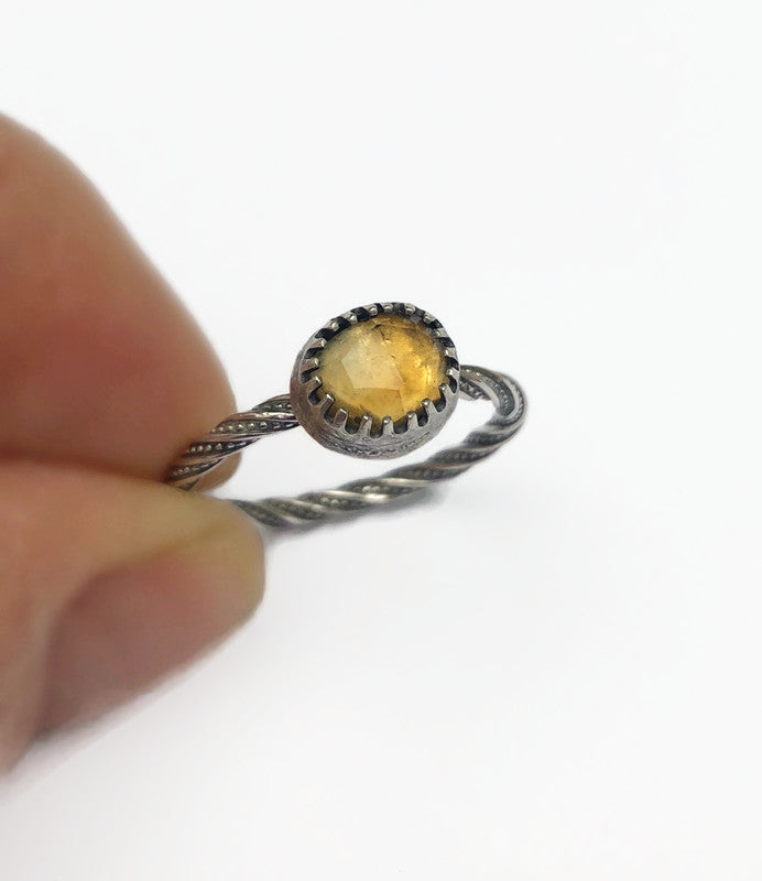 Sterling silver Citrine ring, November birthstone