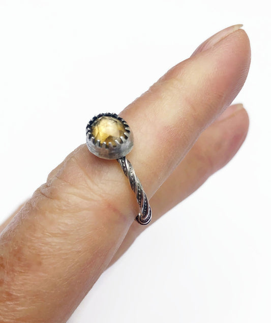 Sterling silver Citrine ring, November birthstone