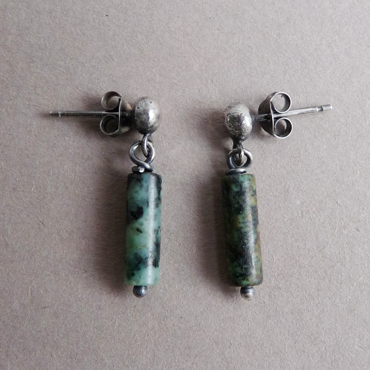 Turquoise earrings for men – Silver stud earrings
