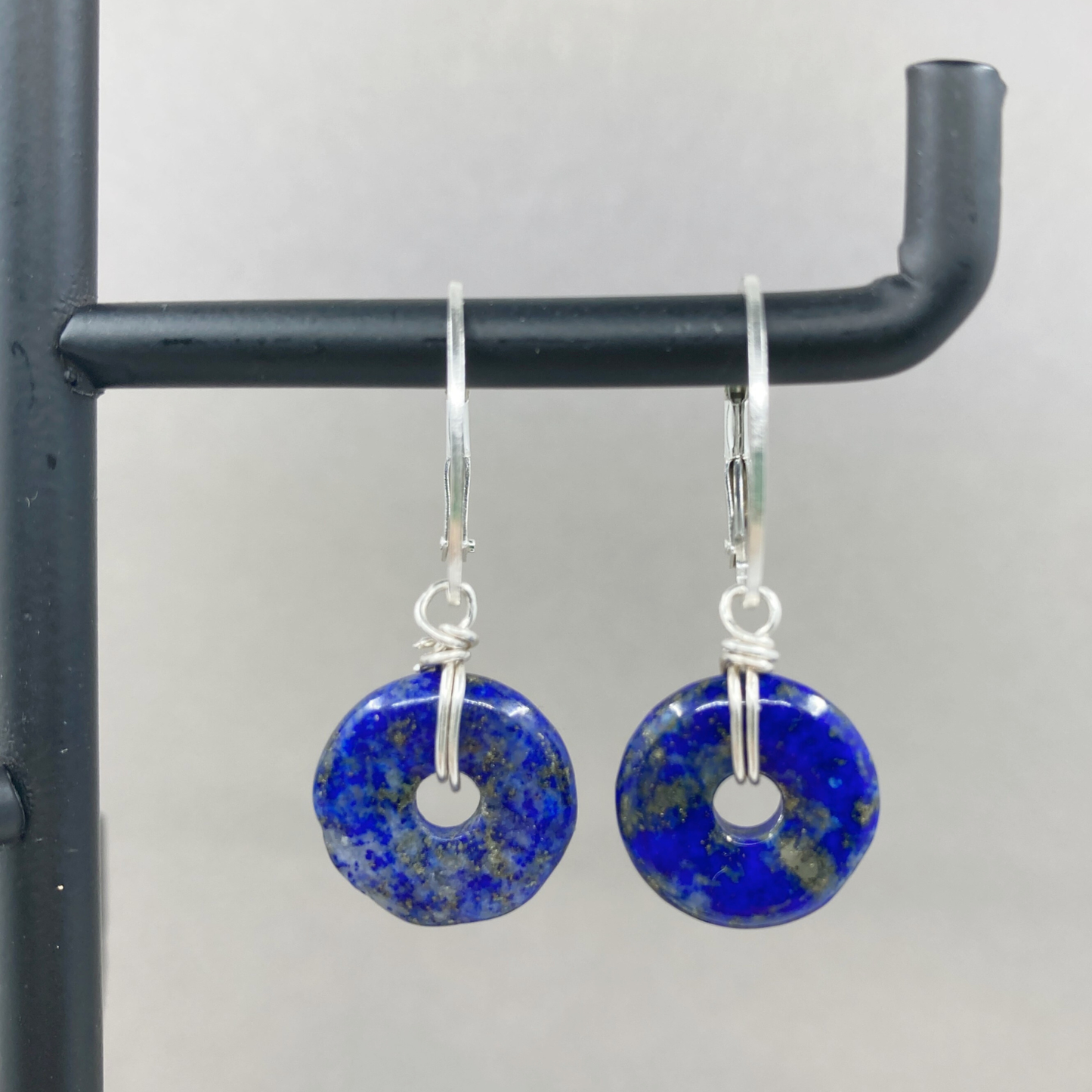 Lapis Lazuli oorbellen – Zilver & Blauwe Donuts