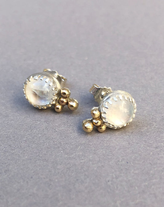 Bridal Earrings with Moonstone and 14k Gold – Timeless Elegance