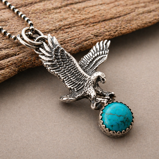Turquoise heren ketting met hanger