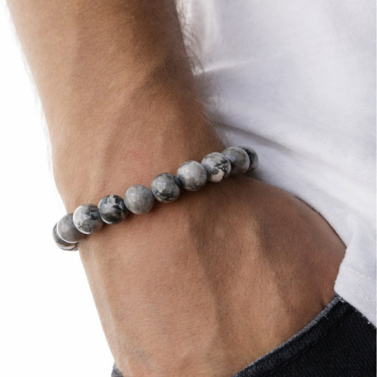 Picasso jaspis armband – natuursteen kralen (8 mm)