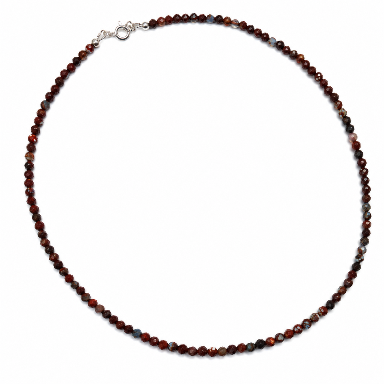 Heren ketting met edelsteen van bruine Agaat