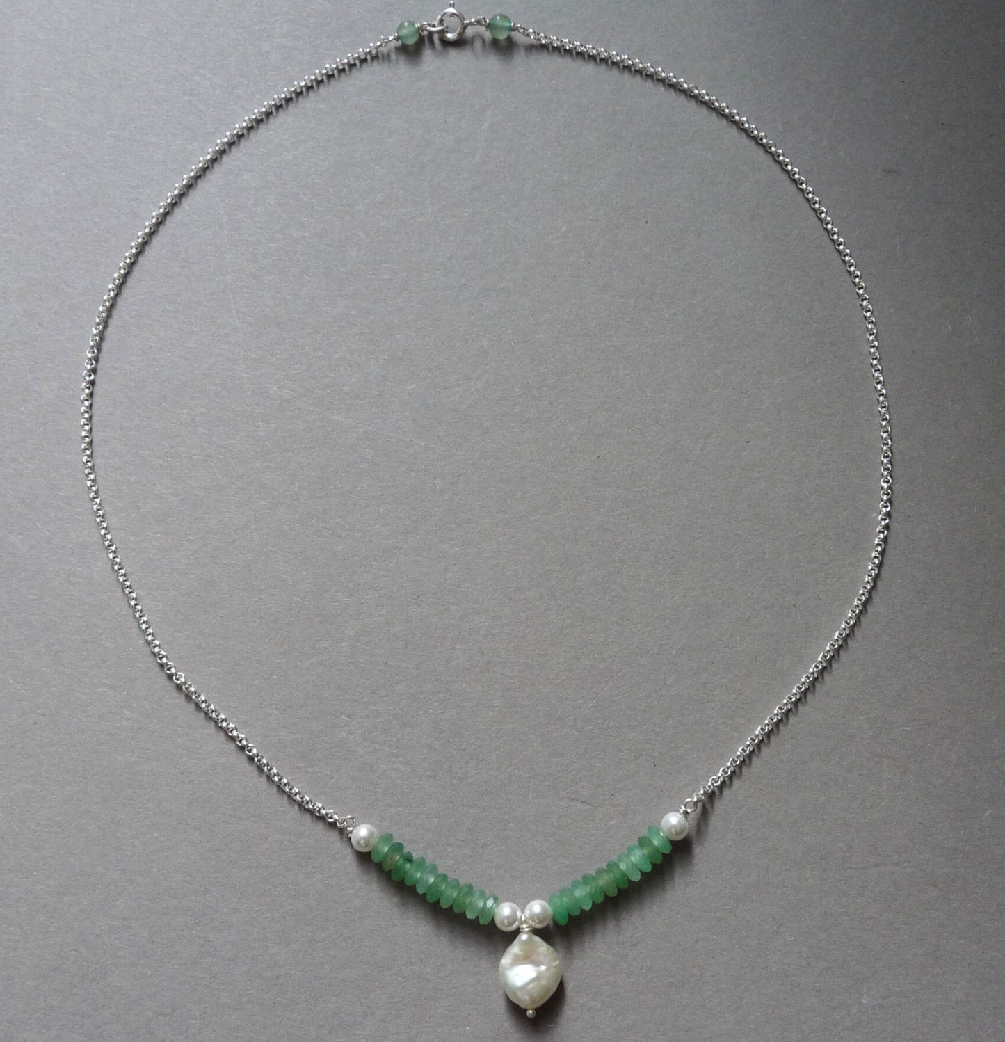 Bruids oorbellen met Aventurijn en parel