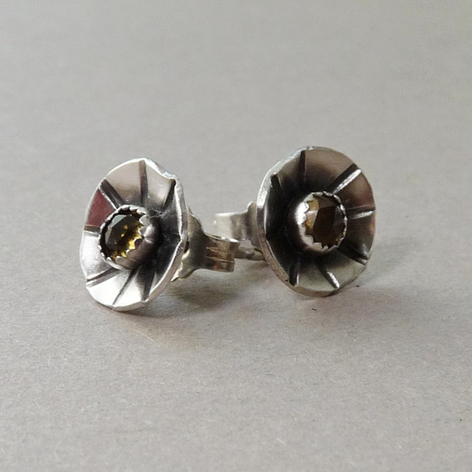 citrien-oorbellen-zilver