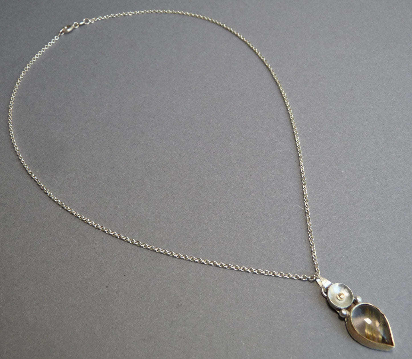Ketting met edelsteen - Rutiel kwarts hanger ketting