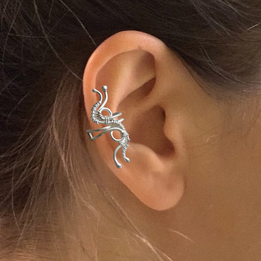 Ear cuff zilver – ear cuff zonder piercing – handgemaakt oorsieraad