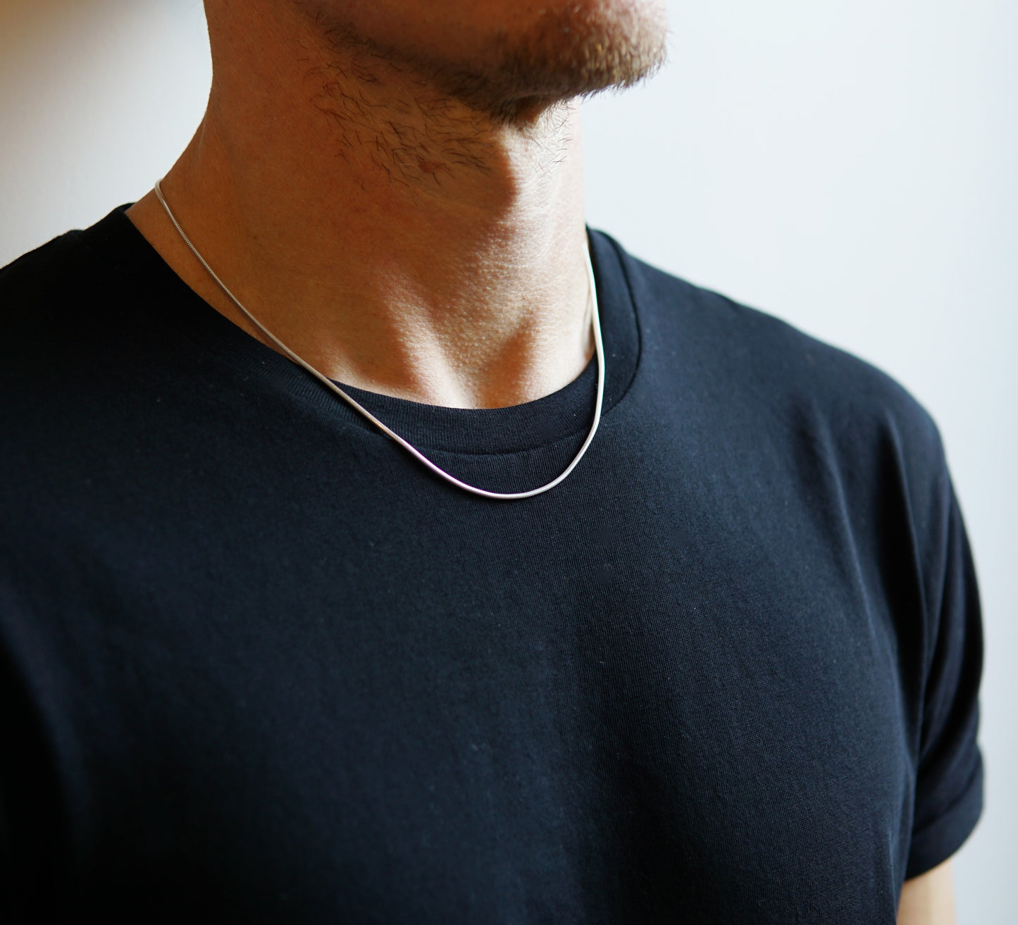 Halsketting voor heren - Zilveren schakelketting- in 45, 50 en 60 cm