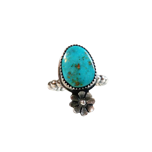 Zilveren statement ring met Royston Turquoise