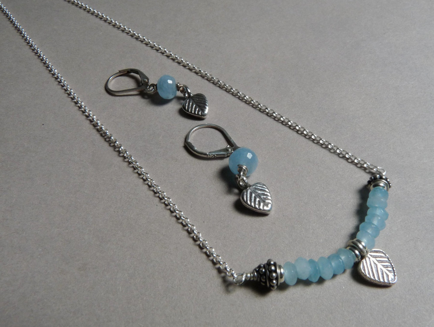 Jewelry set with Aquamarine – 'Summer Silence'