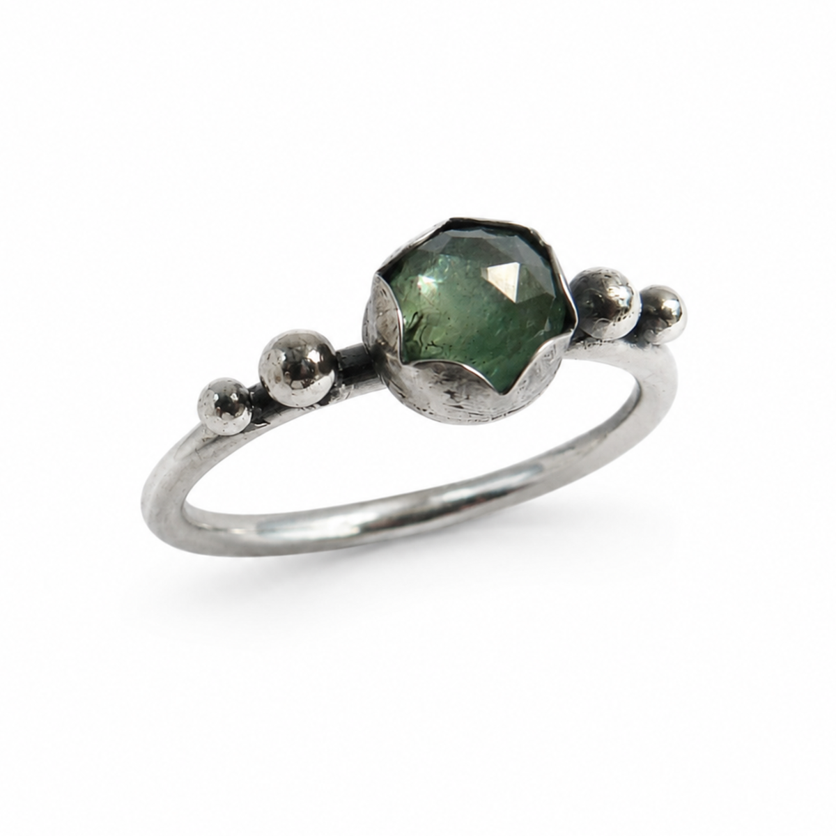 Maatwerk - zilveren ring met Kyaniet